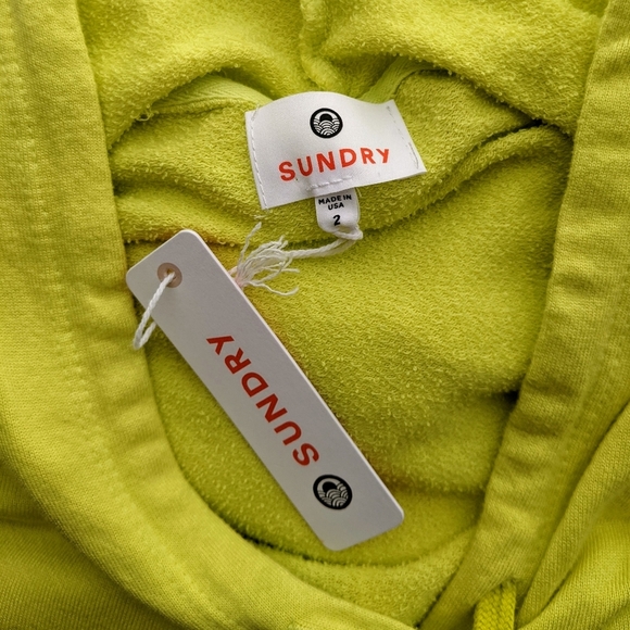 Sundry Basic Hoodie Pullover Tie Dye Drawstrings Long Sleeves Lemonade M NWT - Picture 13 of 14